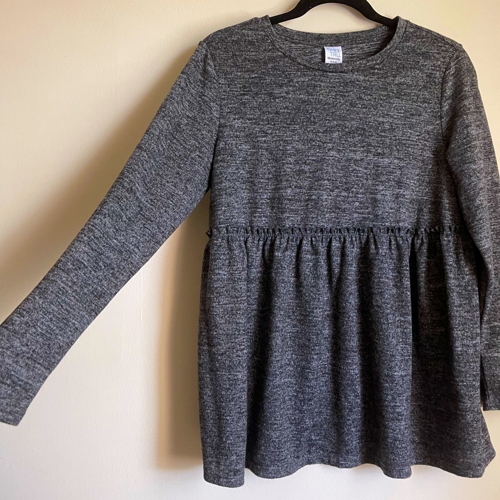 Time and Tru Women's Maternity Blouse in gray Size S